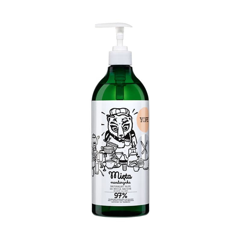 YOPE Naturalny płyn do mycia naczyń Mięta I Mandarynka 750 ml