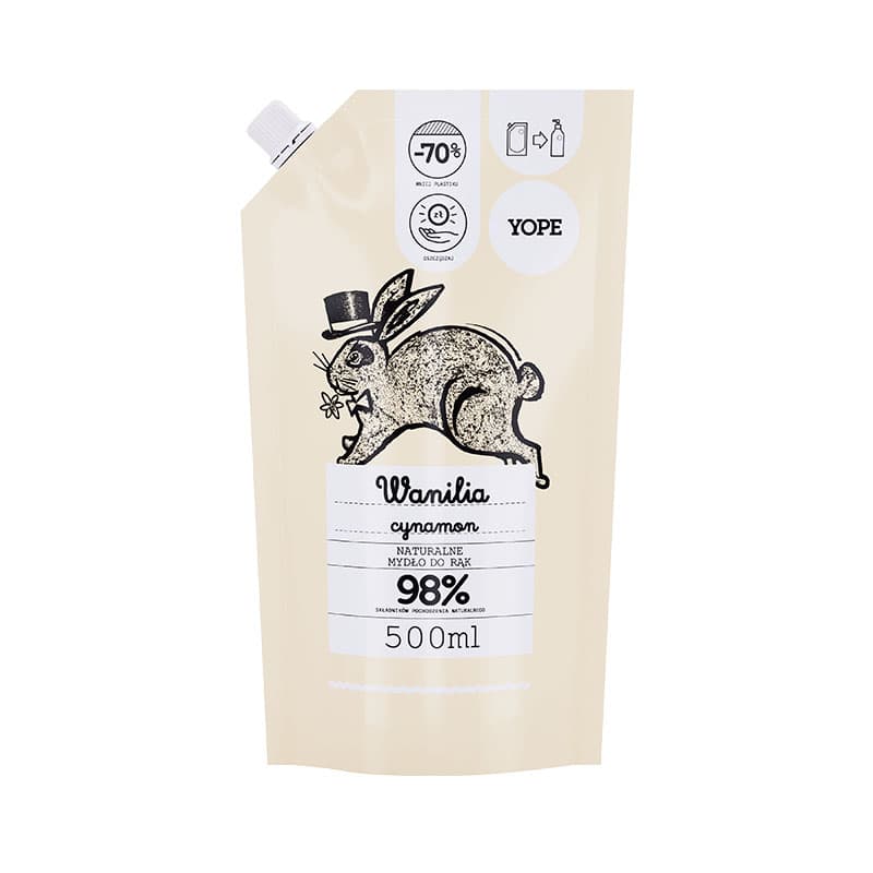 YOPE Mydło w płynie Wanilia i Cynamon zapas 500 ml