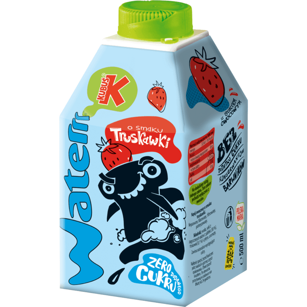 KUBUŚ WATERRR Napój o smaku truskawki 500 ml