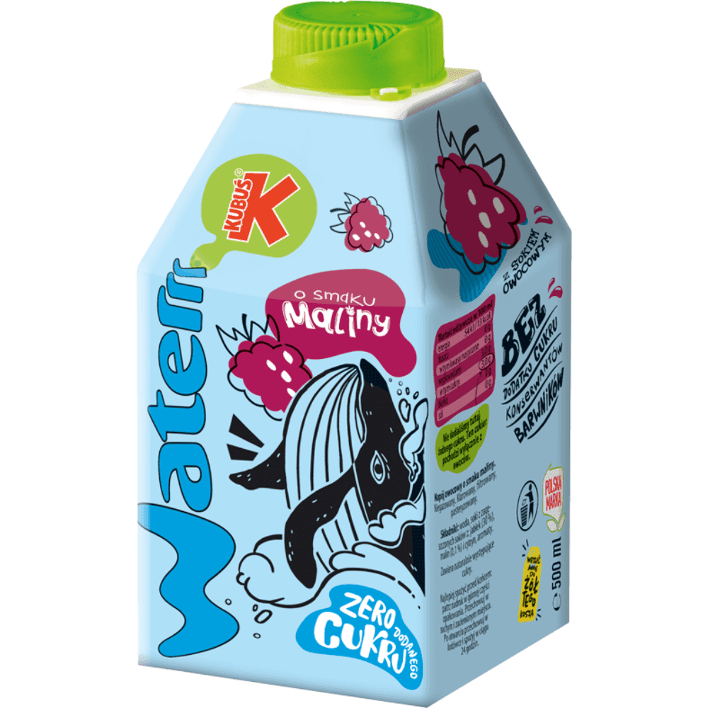 KUBUŚ WATERRR Napój o smaku maliny 500 ml