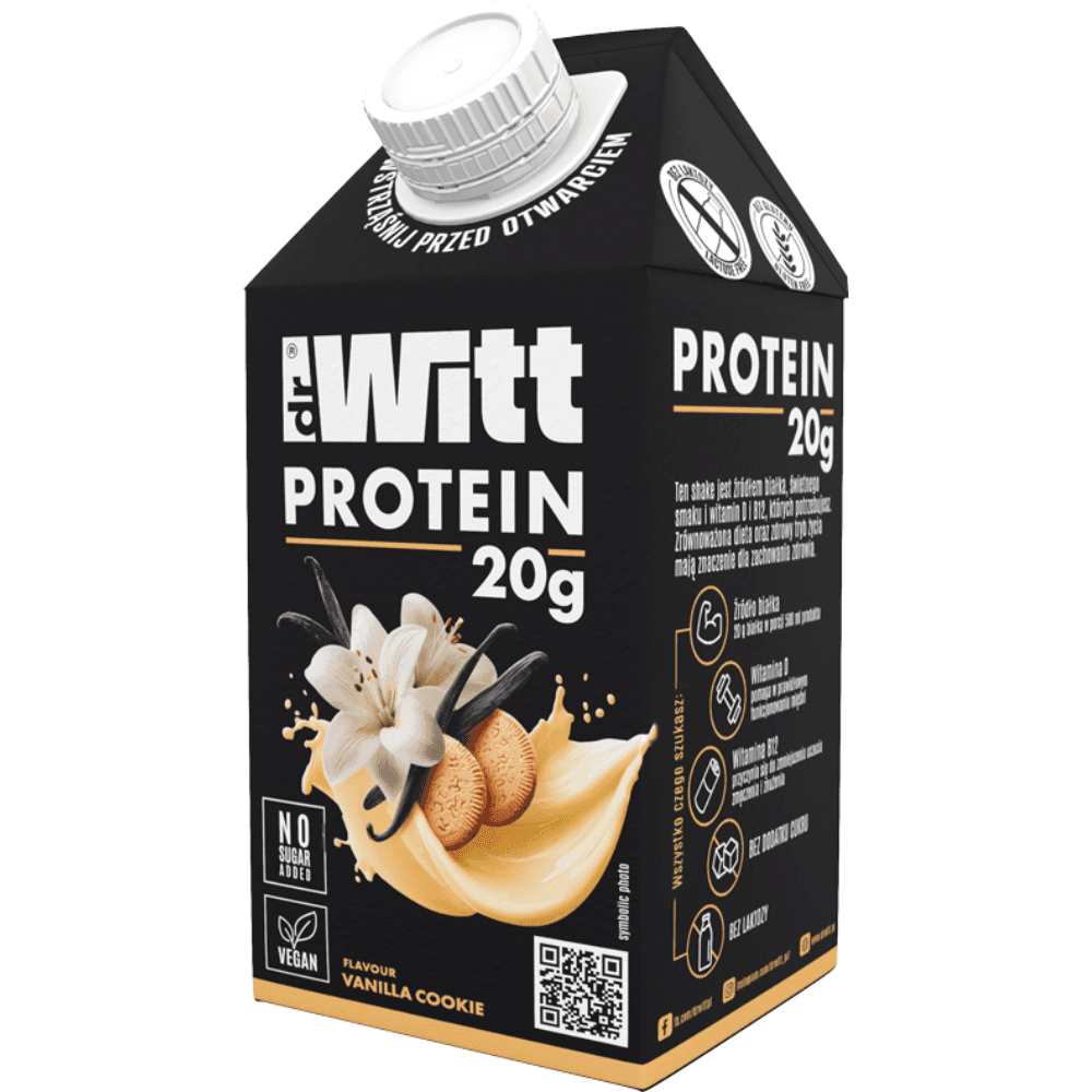 DR WITT PROTEIN Shake proteinowy waniliowe ciastko 500 ml