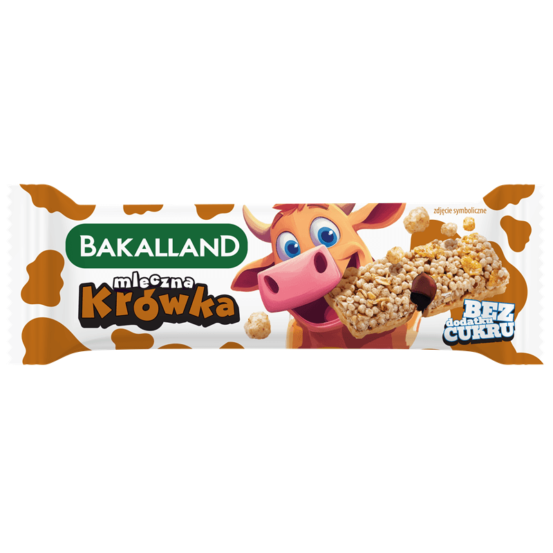 BAKALLAND BA! Baton zbożowy Kids Mleczna Krówka bez cukru 25 g