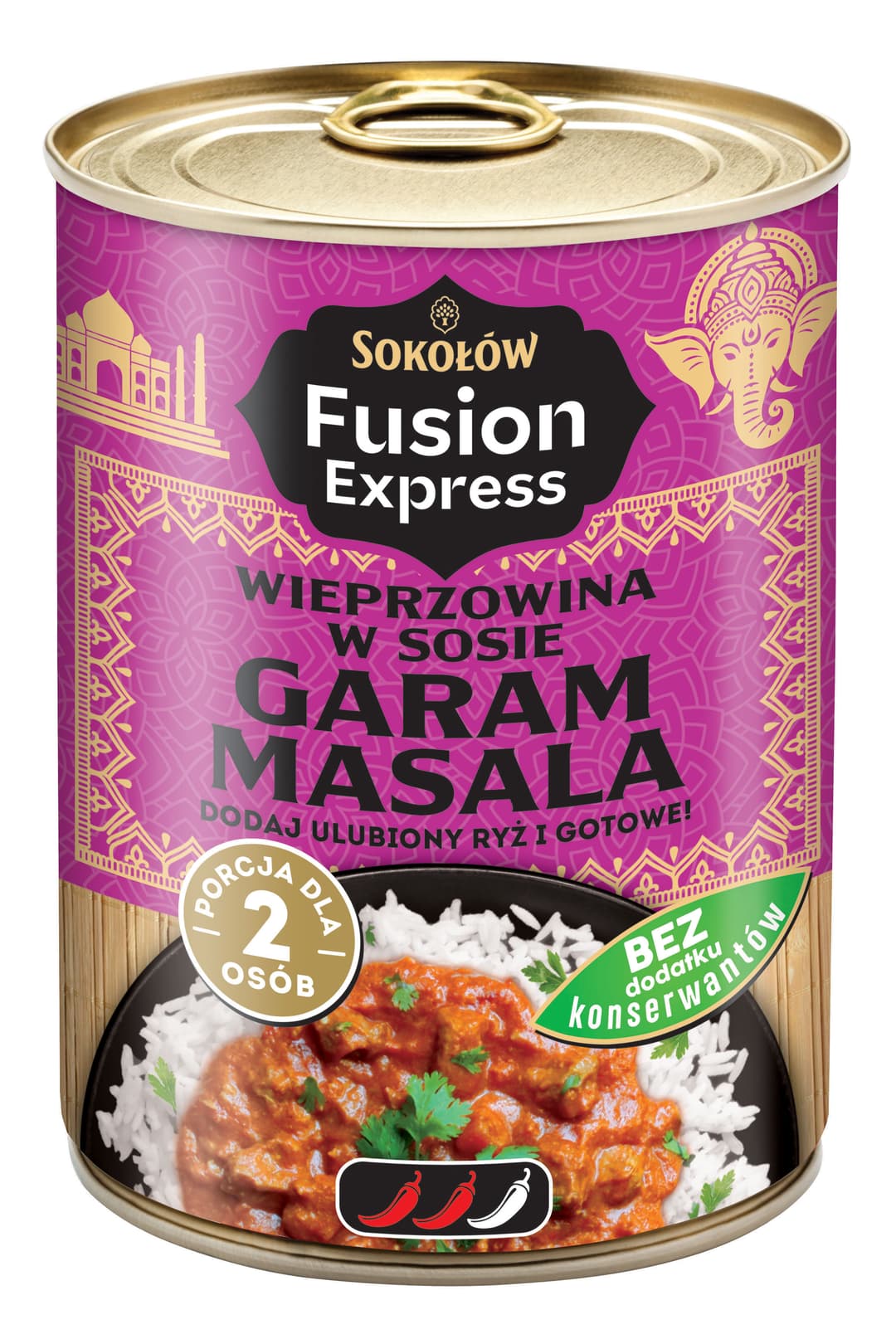 SOKOŁÓW FUSION EXPRESS Wieprzowina w sosie garam masala 400 g