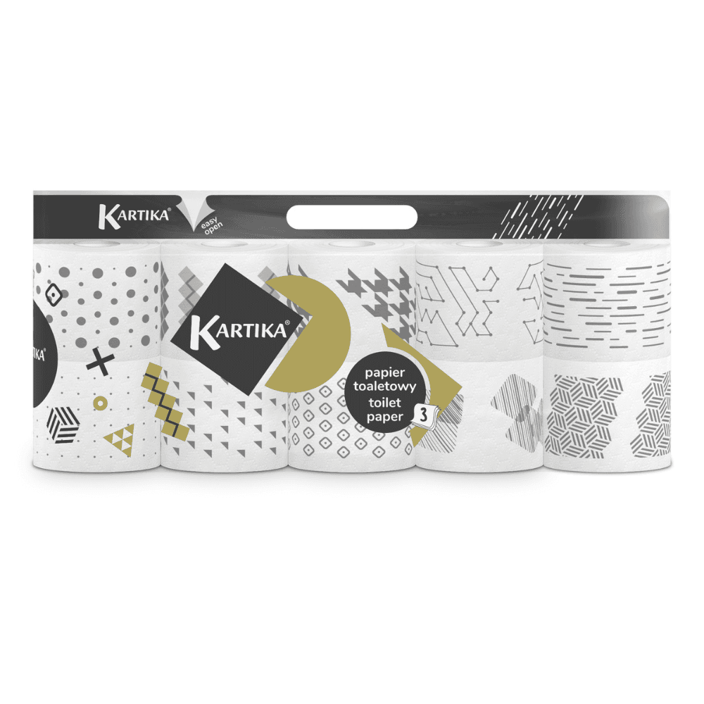 KARTIKA Papier toaletowy Modern Black 10 rolek