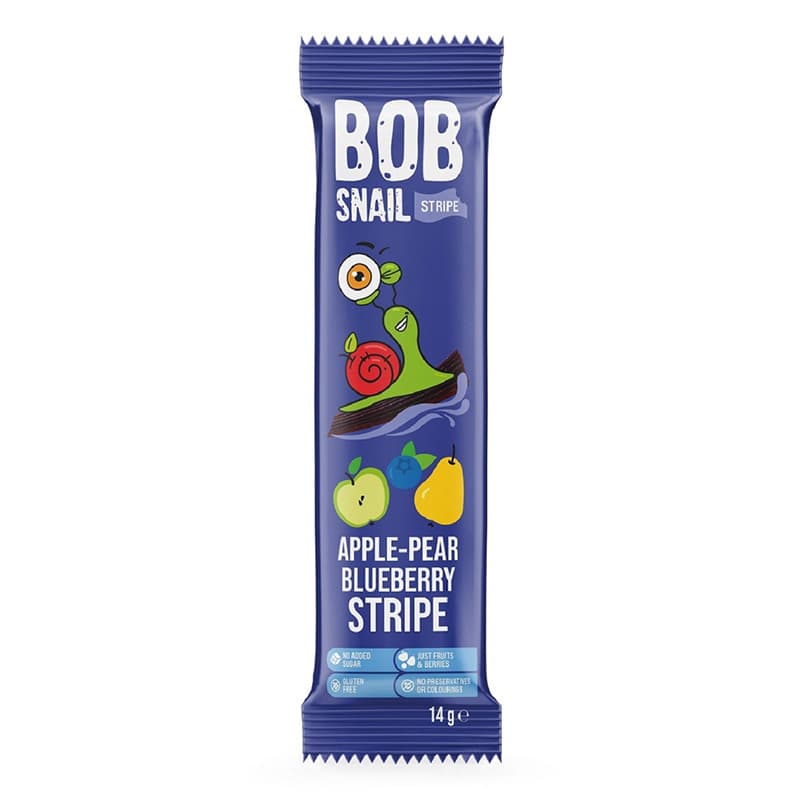 BOB SNAIL Przekąska jabłko gruszka borówka bez cukru 14 g