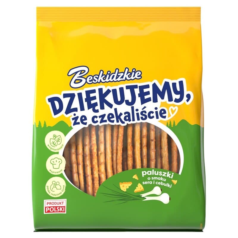 BESKIDZKIE Paluszki o smaku sera i cebulki 180 g