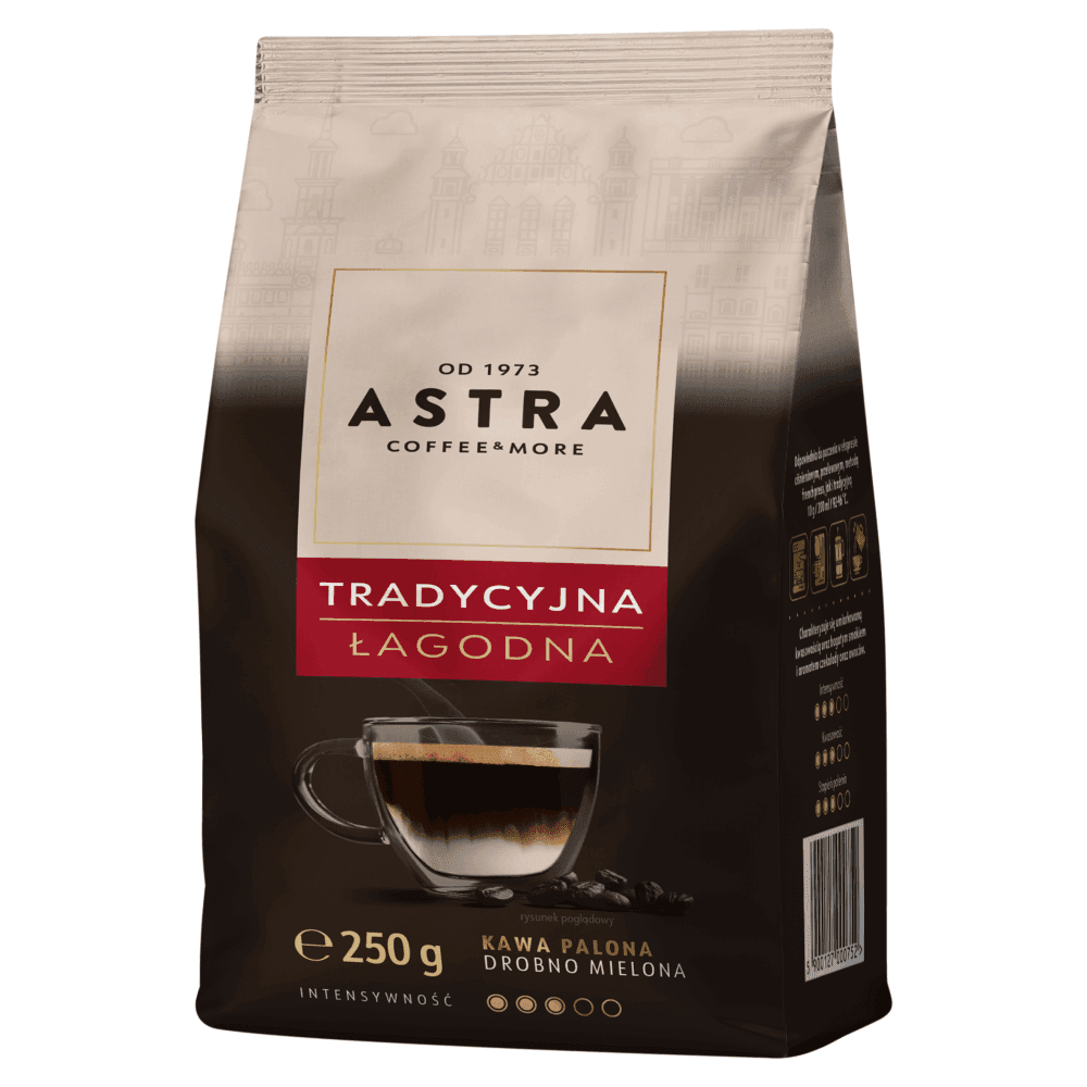 ASTRA Kawa Tradycyjna Łagodna palona drobno mielona 250 g