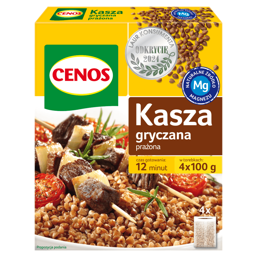 CENOS Kasza gryczana prażona 4 x 100 g 400 g