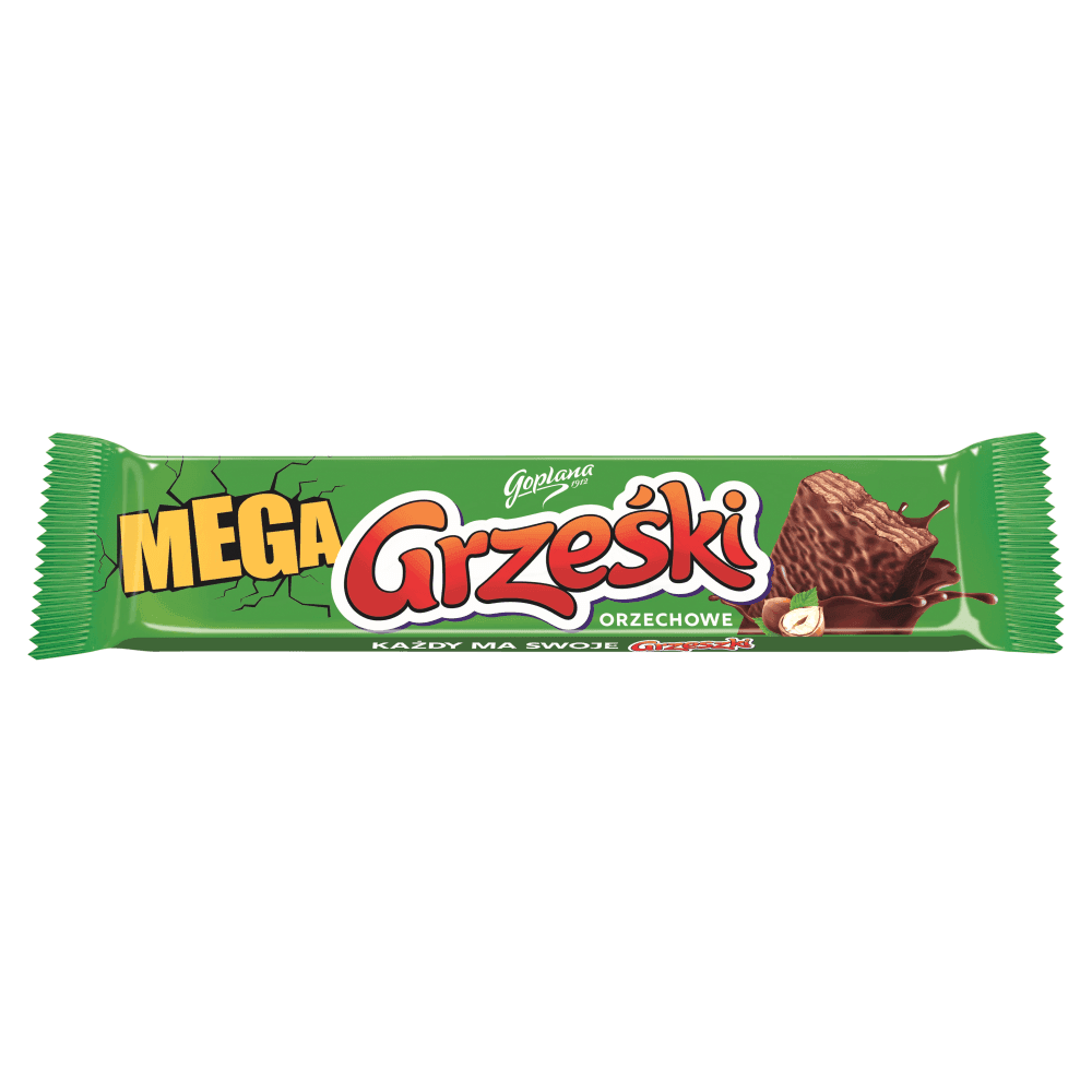 GRZEŚKI MEGA Wafel przekładany kremem orzechowym 48 g