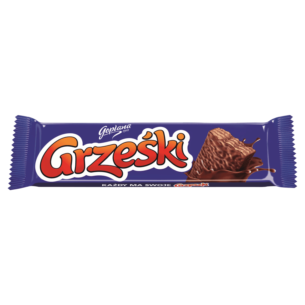 GRZEŚKI Wafel przekładany kremem kakaowym w czekoladzie 36 g