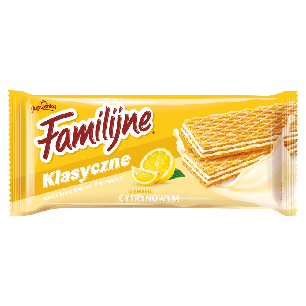 JUTRZENKA FAMILIJNE Wafle o smaku cytrynowym 180 g