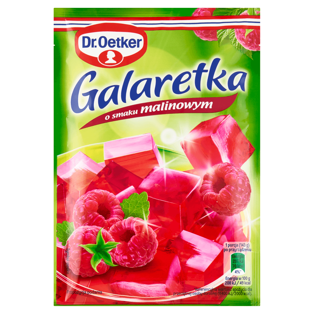 DR. OETKER Galaretka o smaku malinowym 72 g