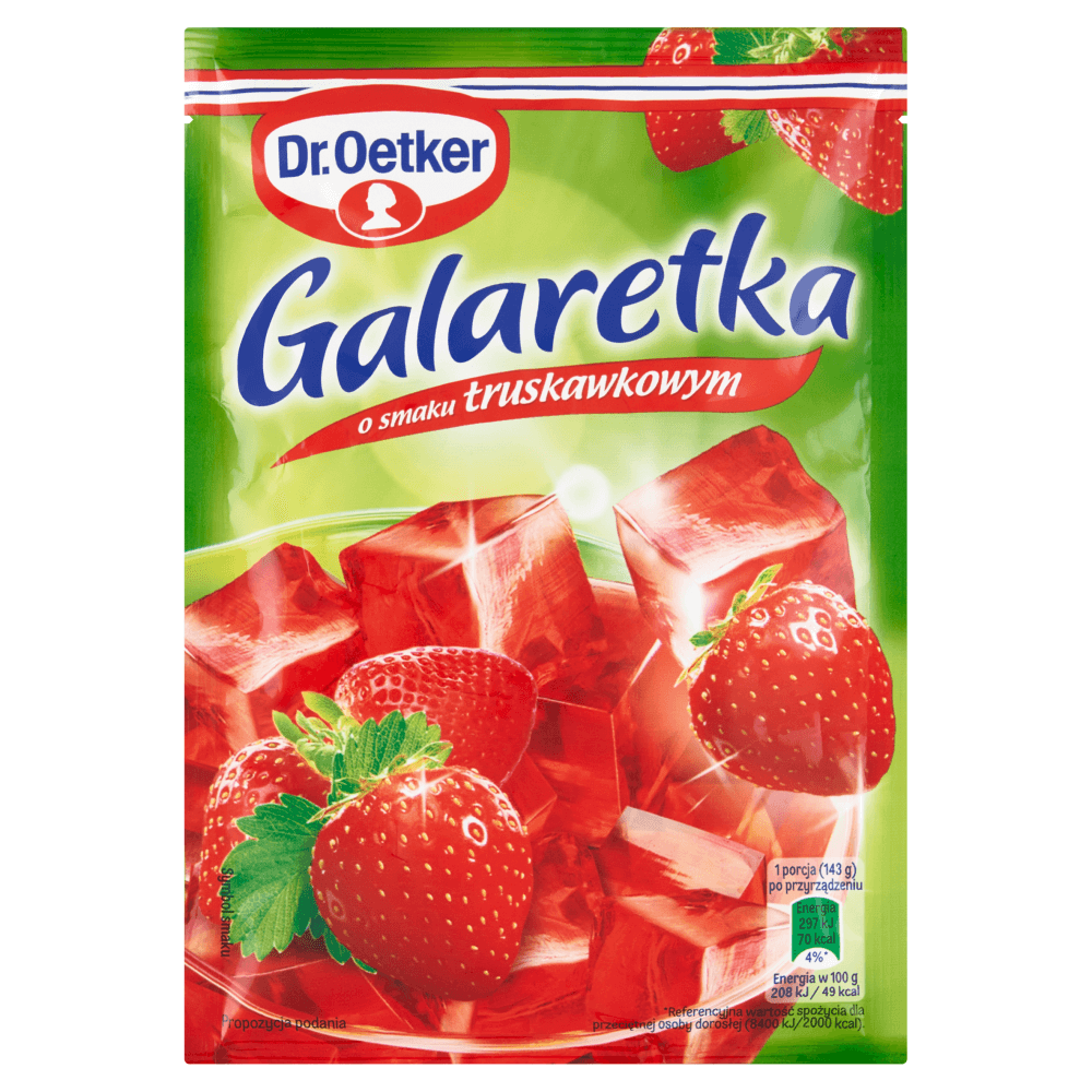 DR. OETKER Galaretka o smaku truskawkowym 72 g