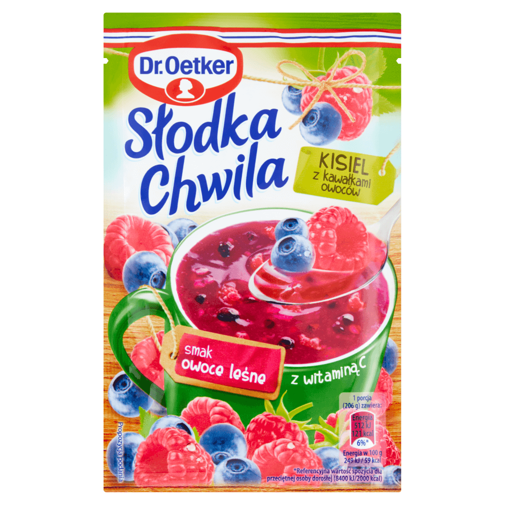 DR. OETKER SŁODKA CHWILA Kisiel owoce leśne z kawałkami owoców 31 g