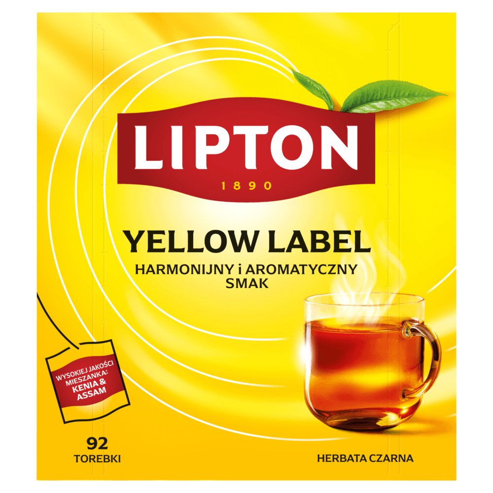 LIPTON Herbata czarna Yellow Label 92 szt. 184 g