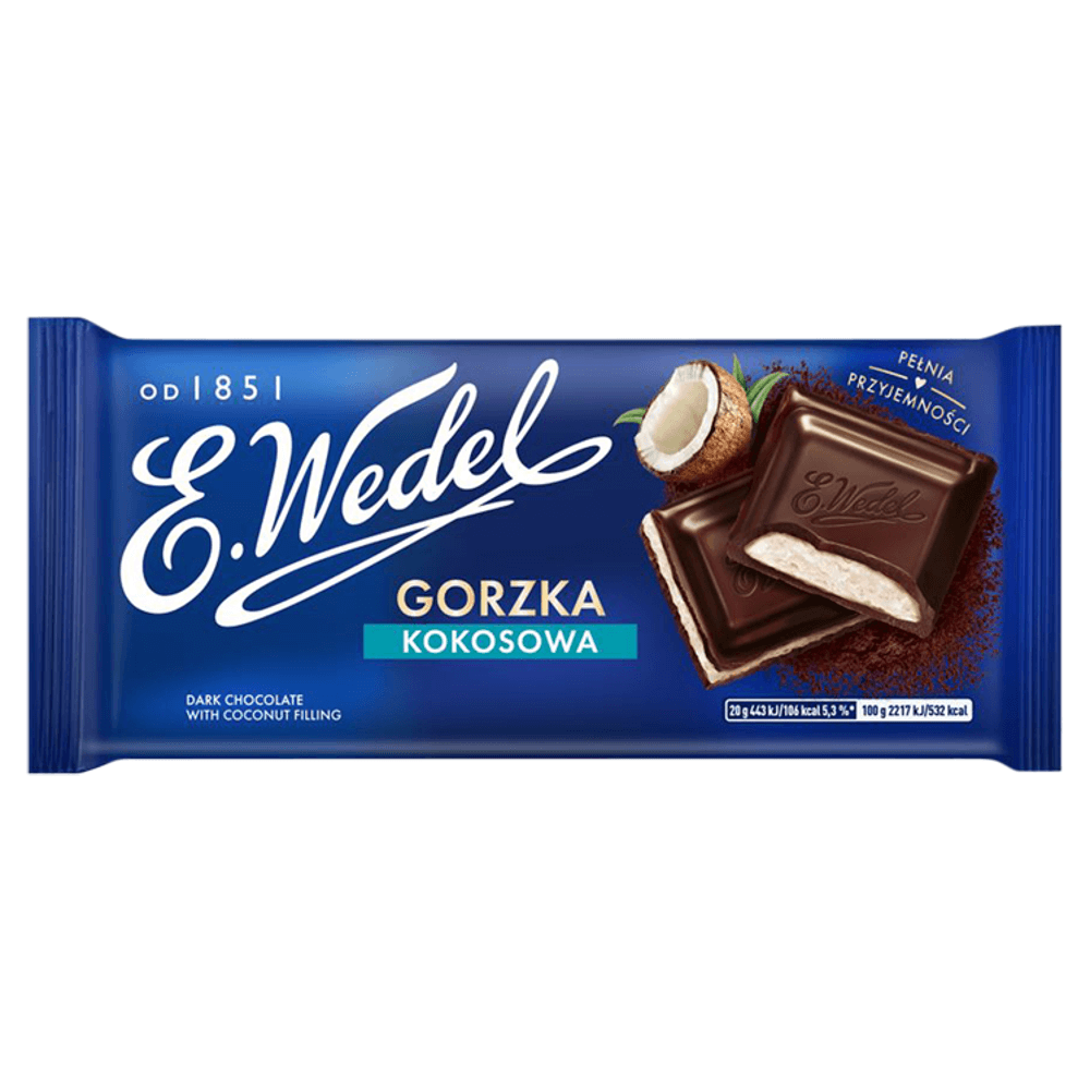E. WEDEL Czekolada gorzka kokosowa 100 g