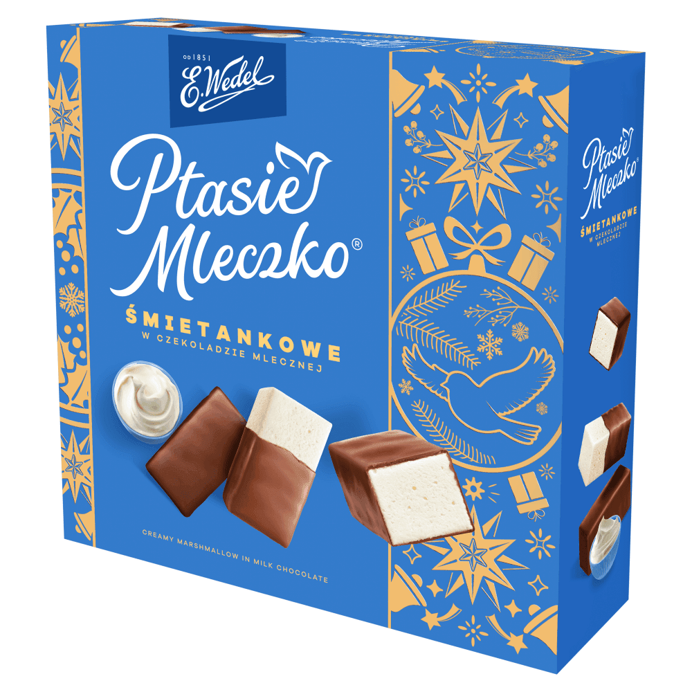 E. WEDEL Ptasie mleczko śmietankowe w czekoladzie mlecznej 340 g