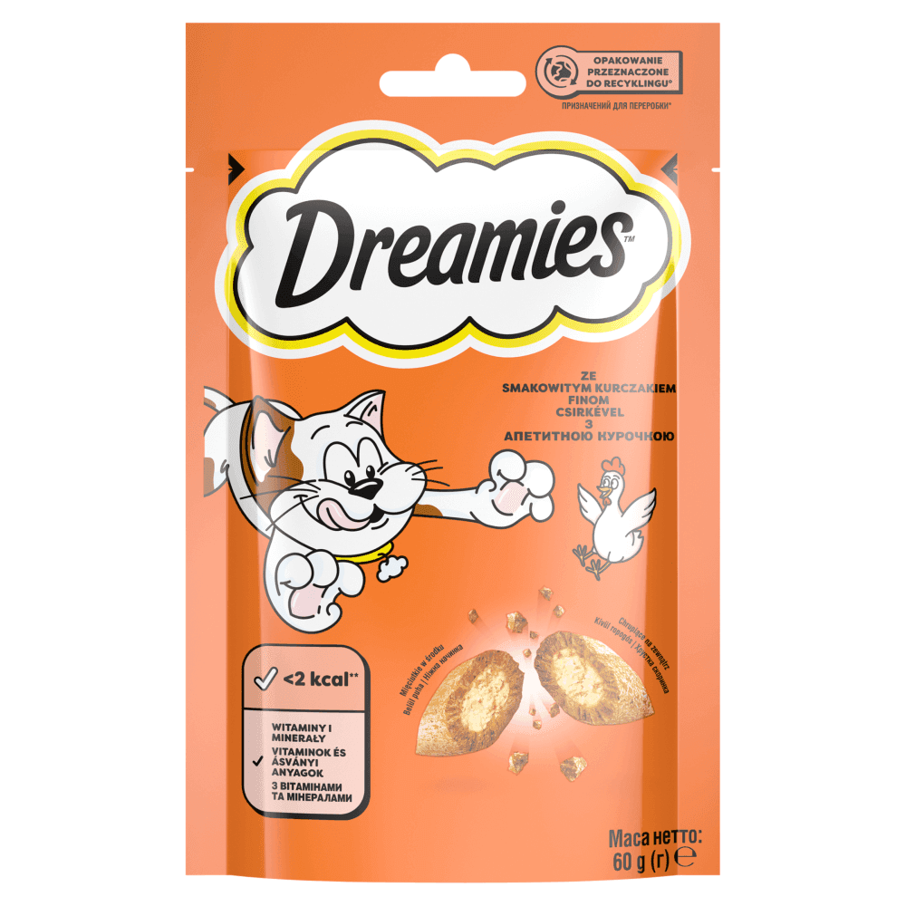 DREAMIES Przysmak dla kotów z kurczakiem 60 g