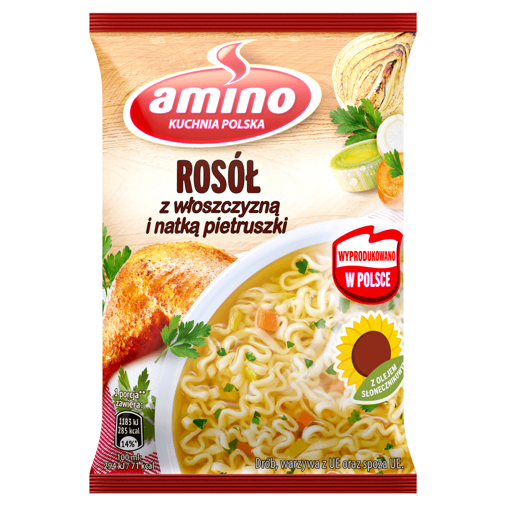 AMINO Zupa błyskawiczna rosół z włoszczyzną i natką pietruszki 59 g