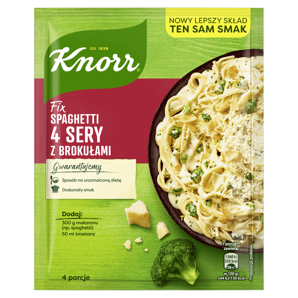 KNORR FIX Spaghetti 4 sery z brokułami 39 g