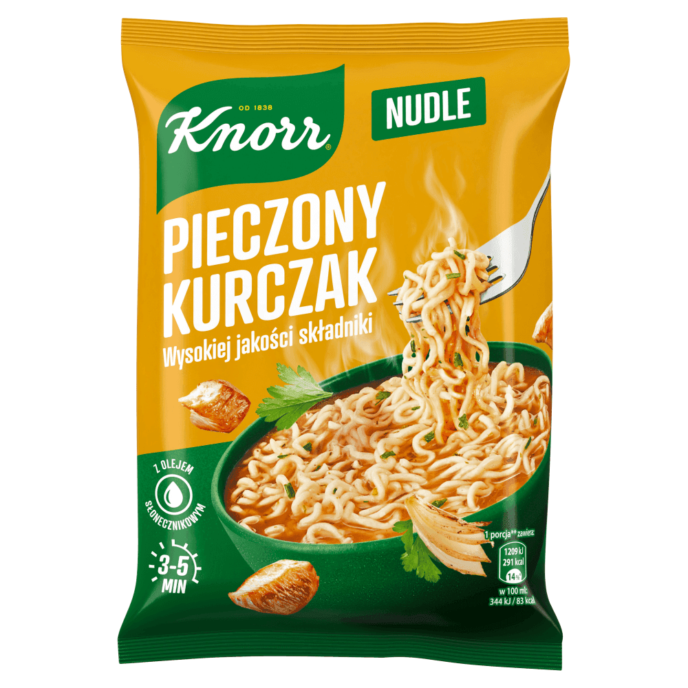 KNORR Danie błyskawiczne nudle pieczony kurczak 61 g