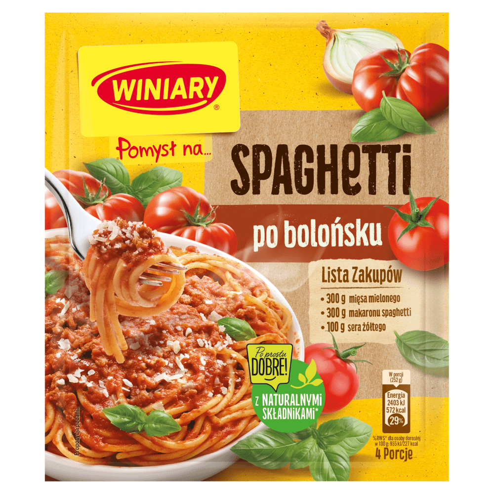 WINIARY POMYSŁ NA... Spaghetti po bolońsku 44 g