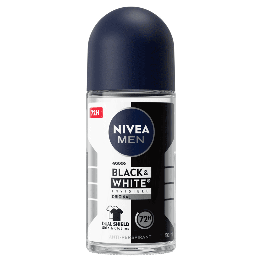NIVEA MEN Antyperspirant w kulce Invisible Black&White 50 ml