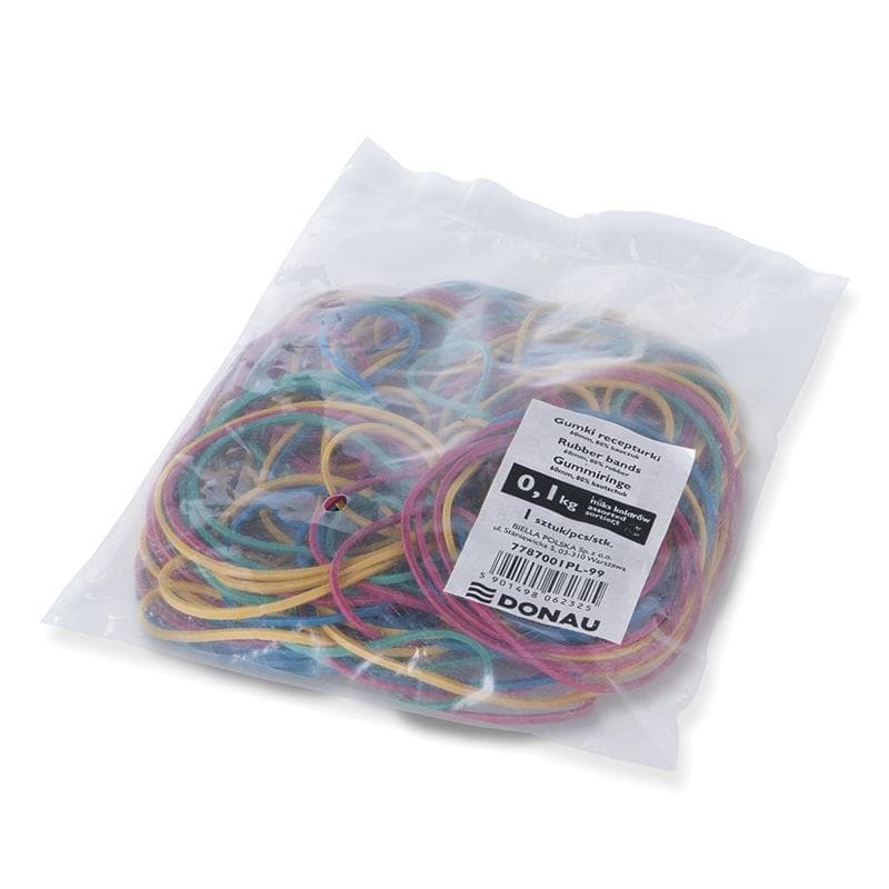 DONAU Gumki recepturki mix kolorów 100g 1 szt.