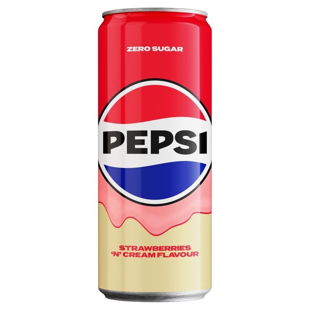 PEPSI COLA ZERO Napój gazowany o smaku waniliowo-truskawkowym 330 ml