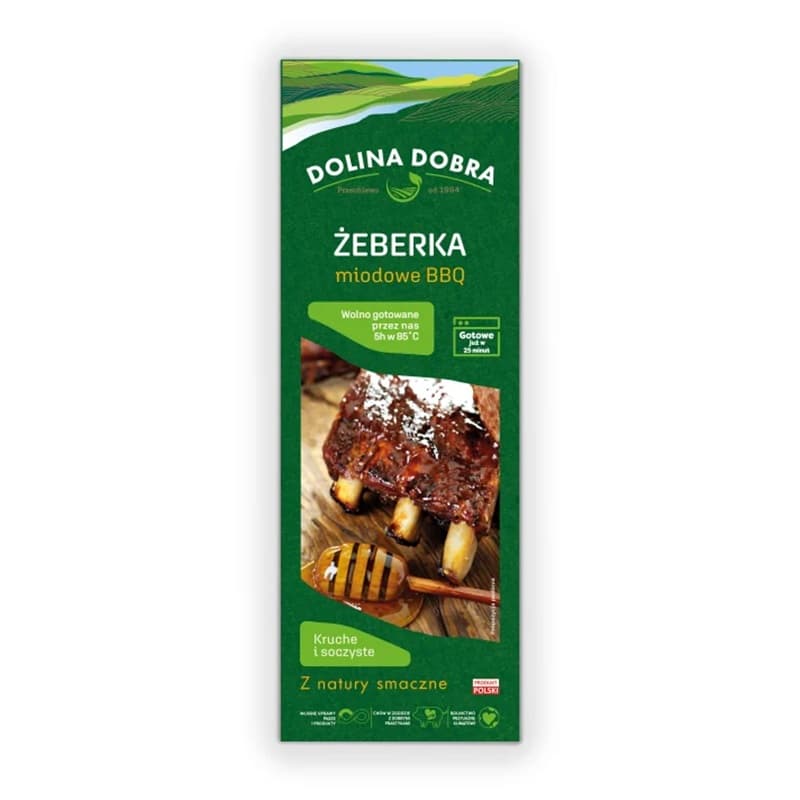 DOLINA DOBRA Żeberka miodowe BBQ 580 g
