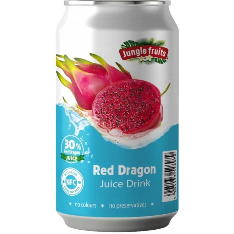 JUNGLE FRUITS Napój z sokiem ze smoczego owocu 330ml