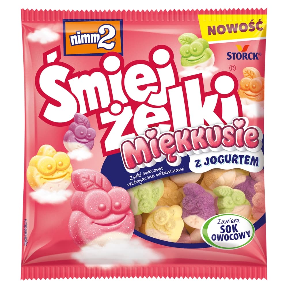 NIMM2 ŚMIEJŻELKI Miękkusie żelki owocowe wzbogacone witaminami 90 g