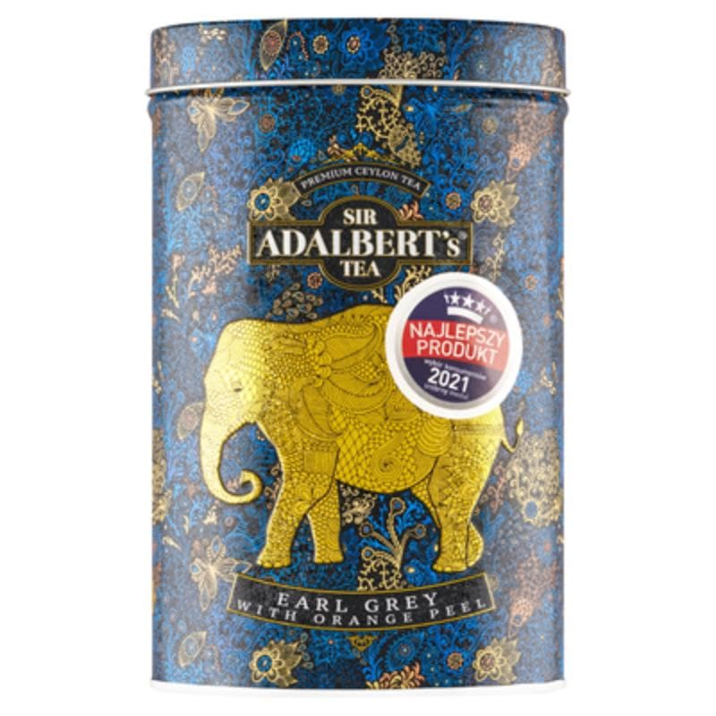 SIR ADALBERT'S TEA Herbata czarna liściasta Earl Grey ze skórką pomarańczy 110 g