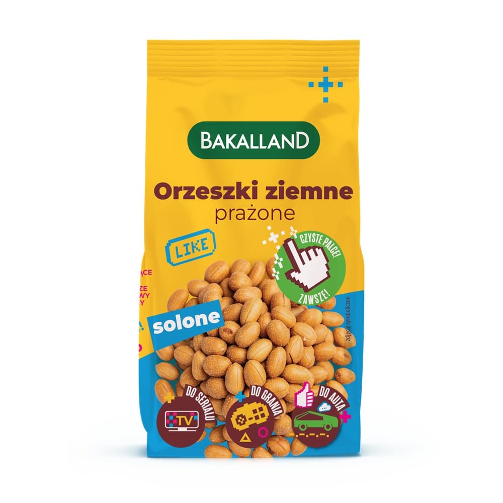 BAKALLAND Orzeszki arachidowe prażone solone 140 g