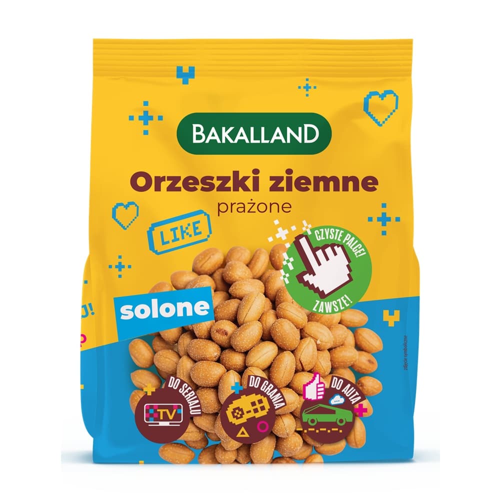 BAKALLAND Orzeszki arachidowe prażone solone 350 g