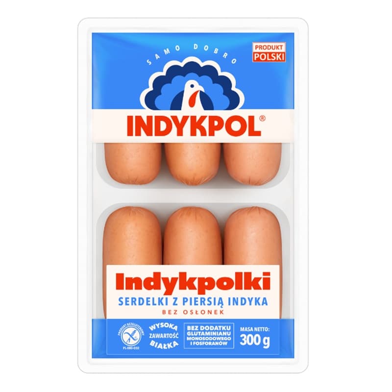 INDYKPOL INDYKPOLKI Serdelki z piersi indyka 300 g