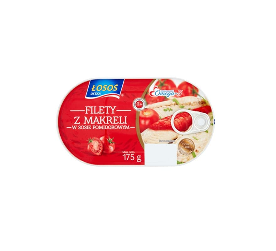 ŁOSOŚ USTKA Filety z makreli w sosie pomidorowym 175 g