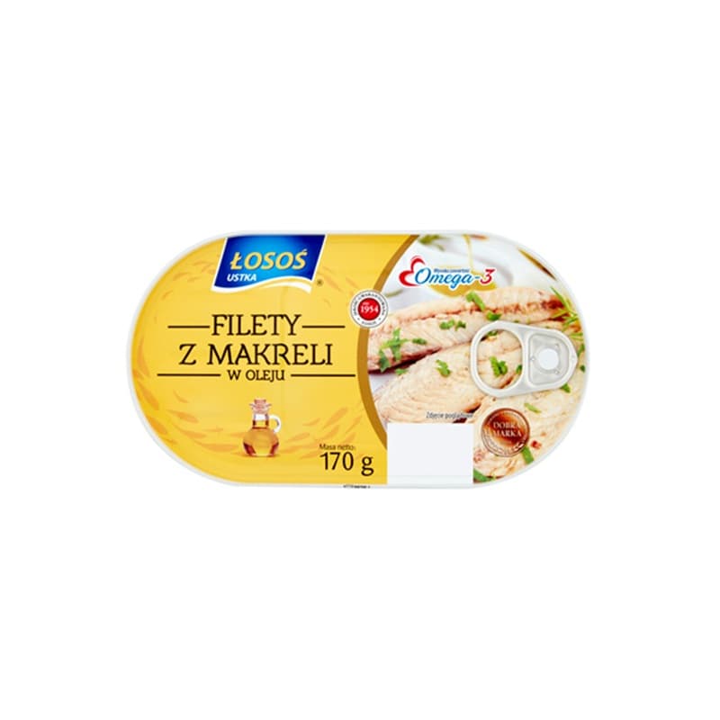 ŁOSOŚ USTKA Filety z makreli w oleju 170 g