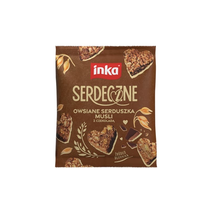 INKA Ciastka serduszka czekoladowe 50 g