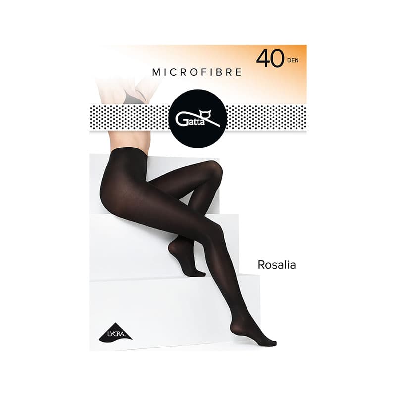 GATTA ROSALIA 40 Rajstopy damskie Mikrofibra 40 den NERO rozmiar 2-S 1 szt.