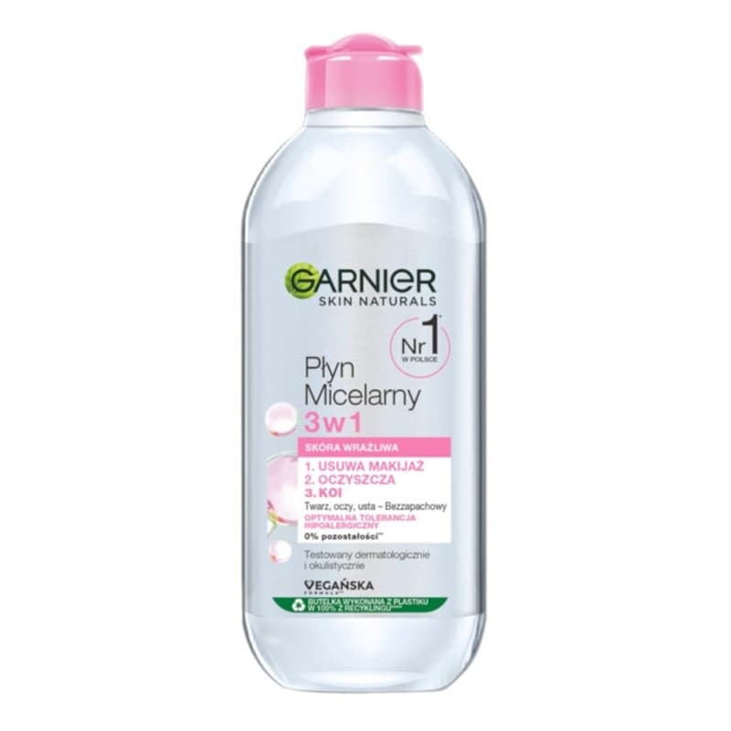 GARNIER SKIN NATURALS Płyn micelarny 3w1 skóra wrażliwa 400 ml