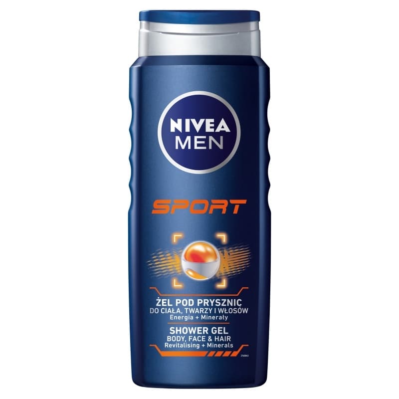 NIVEA MEN Żel pod prysznic do twarzy, ciała i włosów Sport 500 ml