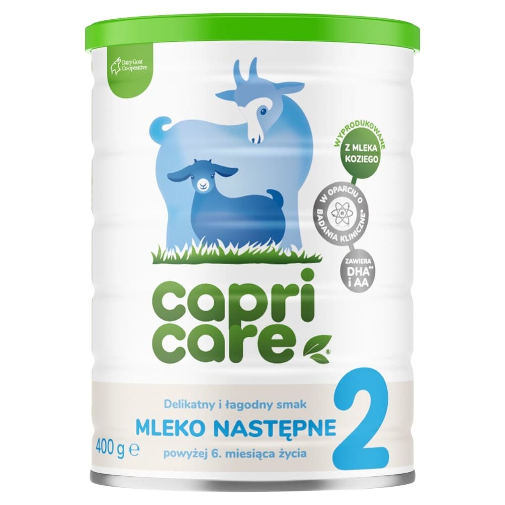 CAPRICARE 2 Mleko następne modyfikowane oparte na mleku kozim powyżej 6. miesiąca życia 400 g