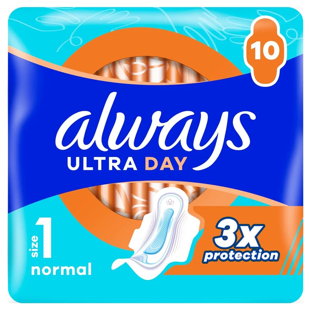 ALWAYS ULTRA DAY Podpaski ze skrzydełkami Normal 10 szt.