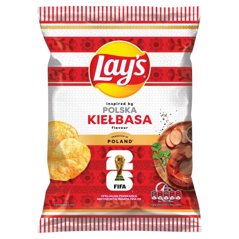 LAY'S Chipsy ziemniaczane o smaku kiełbasy 130 g