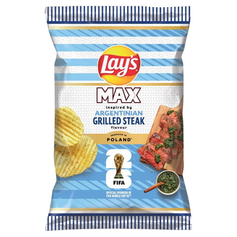 LAY'S MAX Chipsy ziemniaczane karbowane o smaku grillowanego steka 120 g