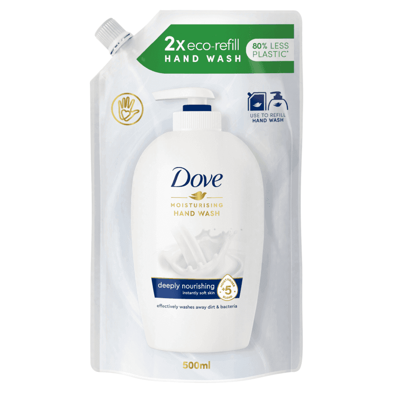 DOVE DEEPLY NOURISHING Pielęgnujące mydło w płynie zapas 500 ml