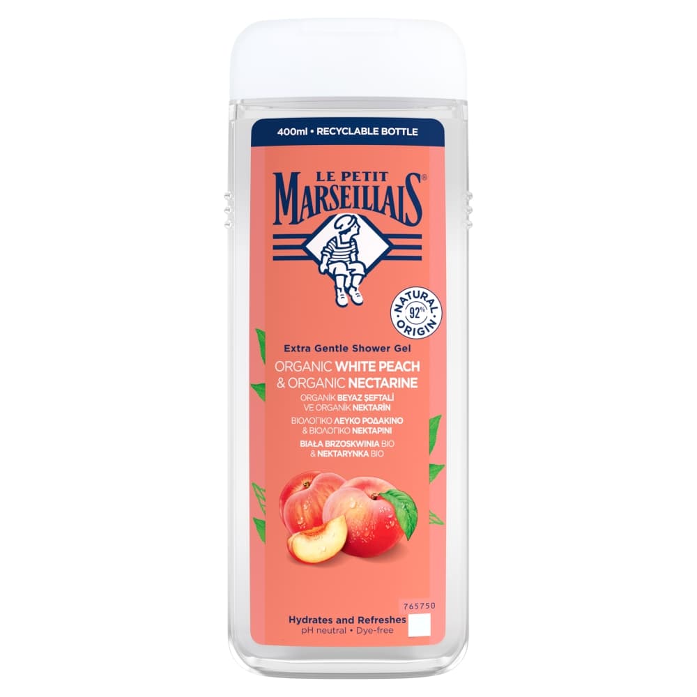 LE PETIT MARSEILLAIS Żel pod prysznic biała brzoskwinia bio & nektarynka bio 400 ml
