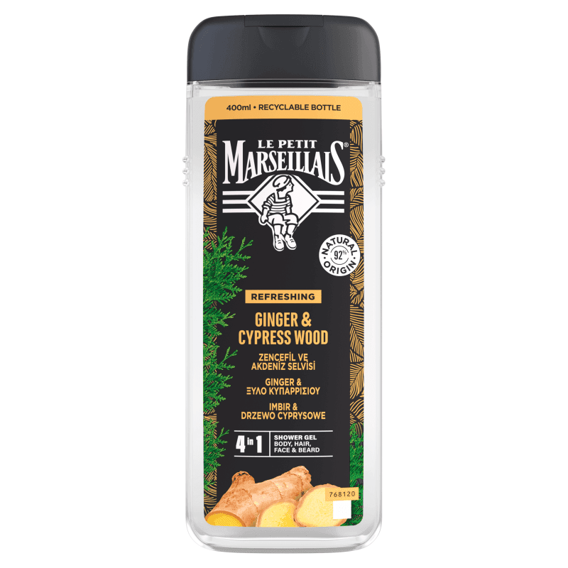 LE PETIT MARSEILLAIS Żel pod prysznic dla mężczyzn imbir & drzewo cyprysowe 400 ml