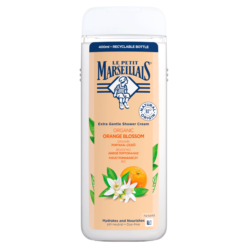 LE PETIT MARSEILLAIS Żel pod prysznic kremowy kwiat pomarańczy bio 400 ml